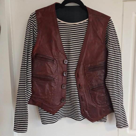 GAP Striped Long-Sleeve Top – Low Back Scoop Detail - Picture 1 of 6